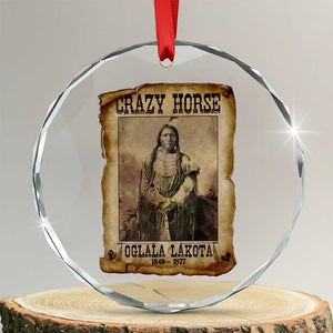 Crazy Horse Crystal Glass Ornament Legendary Oglala Sioux Lakota Leader Native American Indian - Print Your Wear