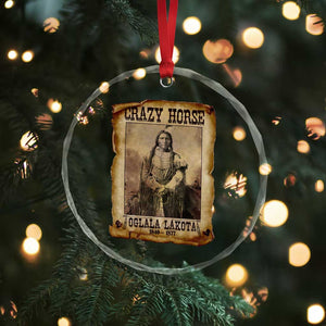 Crazy Horse Crystal Glass Ornament Legendary Oglala Sioux Lakota Leader Native American Indian - Print Your Wear