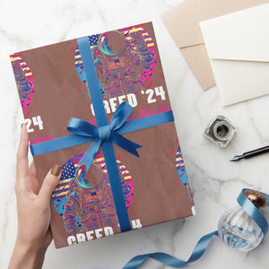 Creed '24 Take Me Higher Wrapping Paper Roll American Astronaut Election 2024 TS02 Mocha Print Your Wear