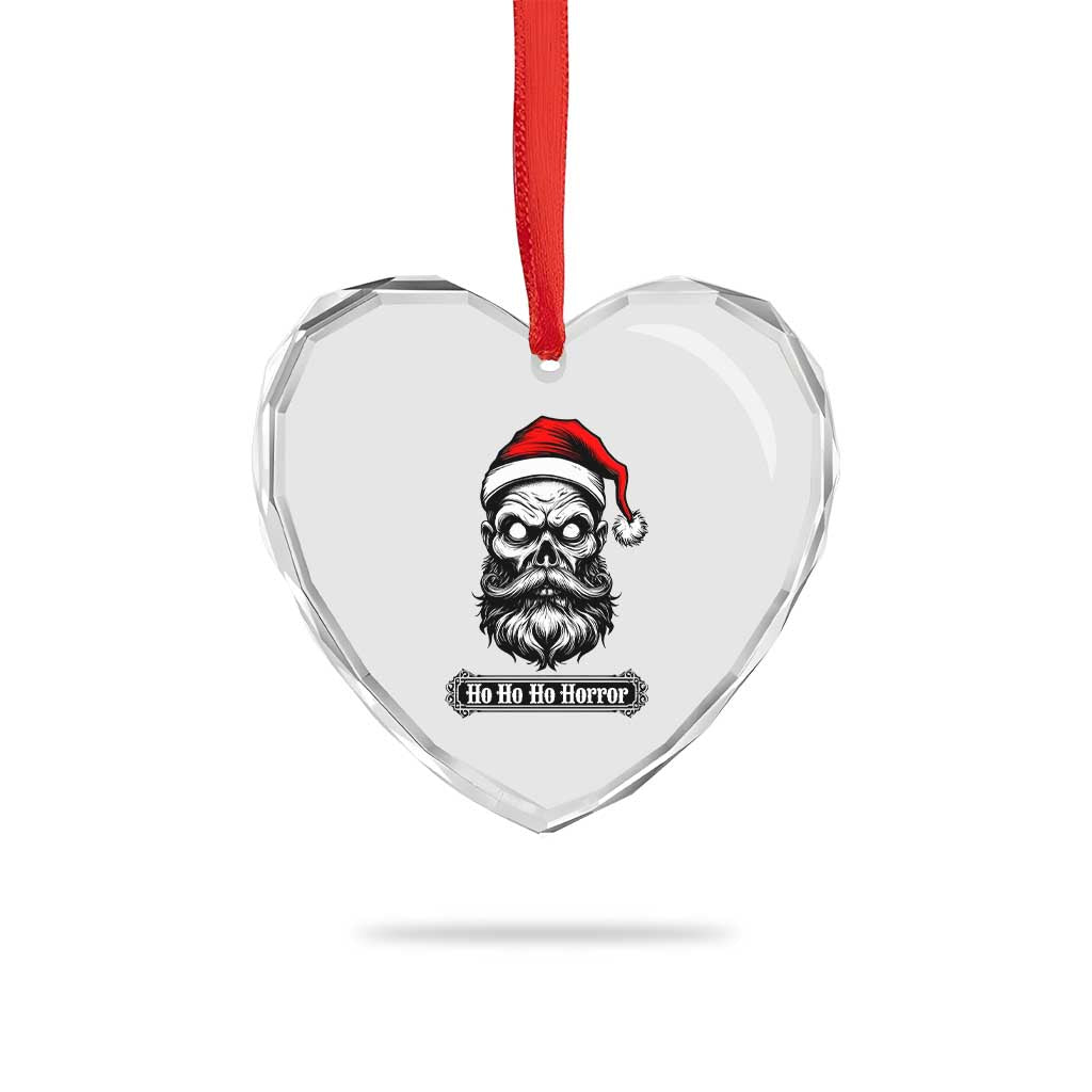 Creepy Christmas Skull Heart Crystal Glass Ornament Ho Ho Ho Horror Santa Gothic Holiday TS02 Print Your Wear