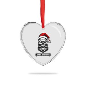 Creepy Christmas Skull Heart Crystal Glass Ornament Ho Ho Ho Horror Santa Gothic Holiday TS02 Print Your Wear