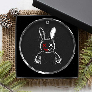 Creepy Cute Bunny Crystal Glass Ornament Rabbit Alt Goth Grunge Horror Aesthetic TS10 Print Your Wear