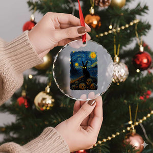 Creepy Cute Bunny Rabbits Crystal Glass Ornament Alt Goth Grunge Dark Horror Starry Night Van Gogh Aesthetic TS10 Print Your Wear