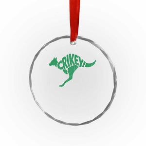 Crikey Australian Kangaroo Oz Slang Australia Crystal Glass Ornament