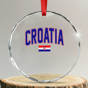 Croatia Flag Crystal Glass Ornament Vintage Hrvatska Flag Zagreb Croatian Jersey Retro