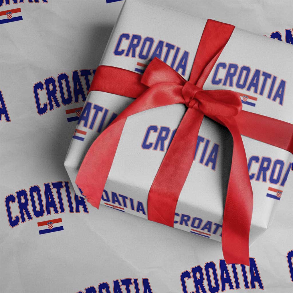 Croatia Flag Wrapping Paper Roll Vintage Hrvatska Flag Zagreb Croatian Jersey Retro