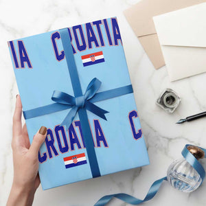 Croatia Flag Wrapping Paper Roll Vintage Hrvatska Flag Zagreb Croatian Jersey Retro