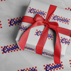 Croatia Wrapping Paper Roll Checkered Retro Hrvatska Zagreb Croatian