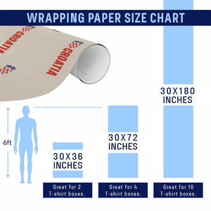 Croatia Wrapping Paper Roll Vintage Hrvatska Zagreb Croatian
