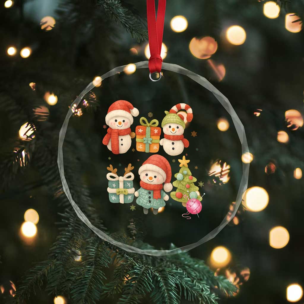 Crochet Christmas Crystal Glass Ornament Funny Xmas Gift For Crocheter TS12 Print Your Wear