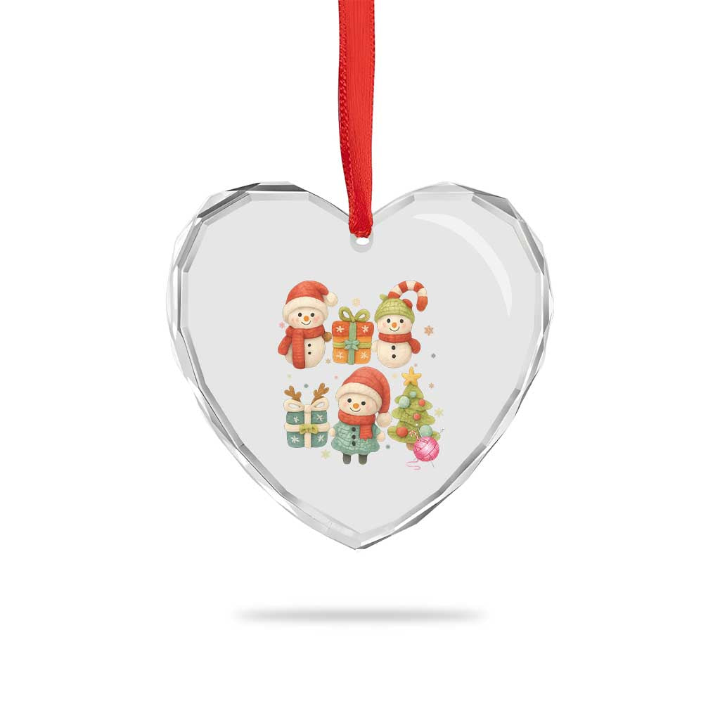 Crochet Christmas Heart Crystal Glass Ornament Funny Xmas Gift For Crocheter TS12 Print Your Wear