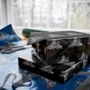 Crochet Xmas Wrapping Paper Roll Funny Snowman Crocheting Gift TS12 Black Print Your Wear