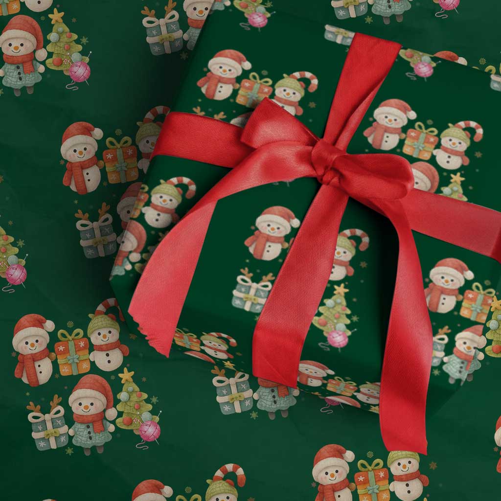 Crochet Xmas Wrapping Paper Roll Funny Xmas Gift For Crocheter TS12 Green Print Your Wear