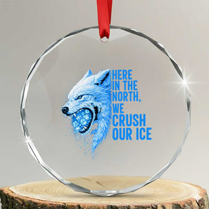 Crush Ice Crystal Glass Ornament Wolf Human Rights Protest TS10 Transparent Glass 3'' Circle Print Your Wear