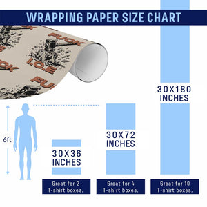 Crush Ice Protest Graphic Wrapping Paper Roll Sledgehammer Smash Against Ice Political Resistance TS02 Print Your Wear