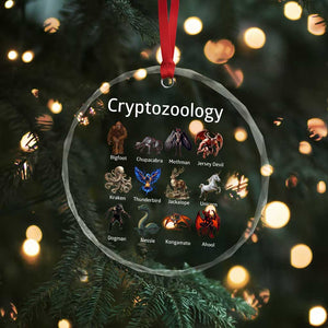 Cryptid Creatures Crystal Glass Ornament Cryptozoology Fantasy Mythical Monsters - Print Your Wear