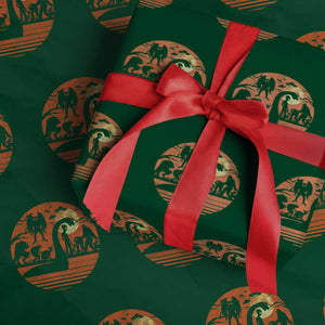 Cryptid Monsters Wrapping Paper Roll Bigfoot Loch Ness Monster Mothman Aliens Weirdcore Folk Horror TS10 Green Print Your Wear