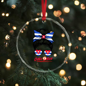 Cuba Libre Crystal Glass Ornament Messy Bun Cuban Woman Sunglasses TS12 Print Your Wear