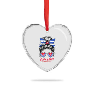 Cuba Libre Heart Crystal Glass Ornament Messy Bun Cuban Woman Sunglasses TS12 Print Your Wear