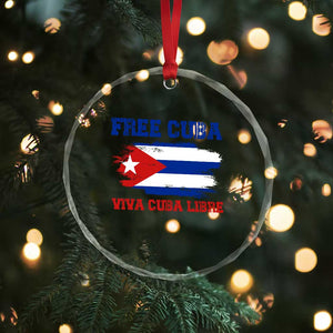 Cuban American Pride Crystal Glass Ornament Freedom For Cuba TS12 Print Your Wear