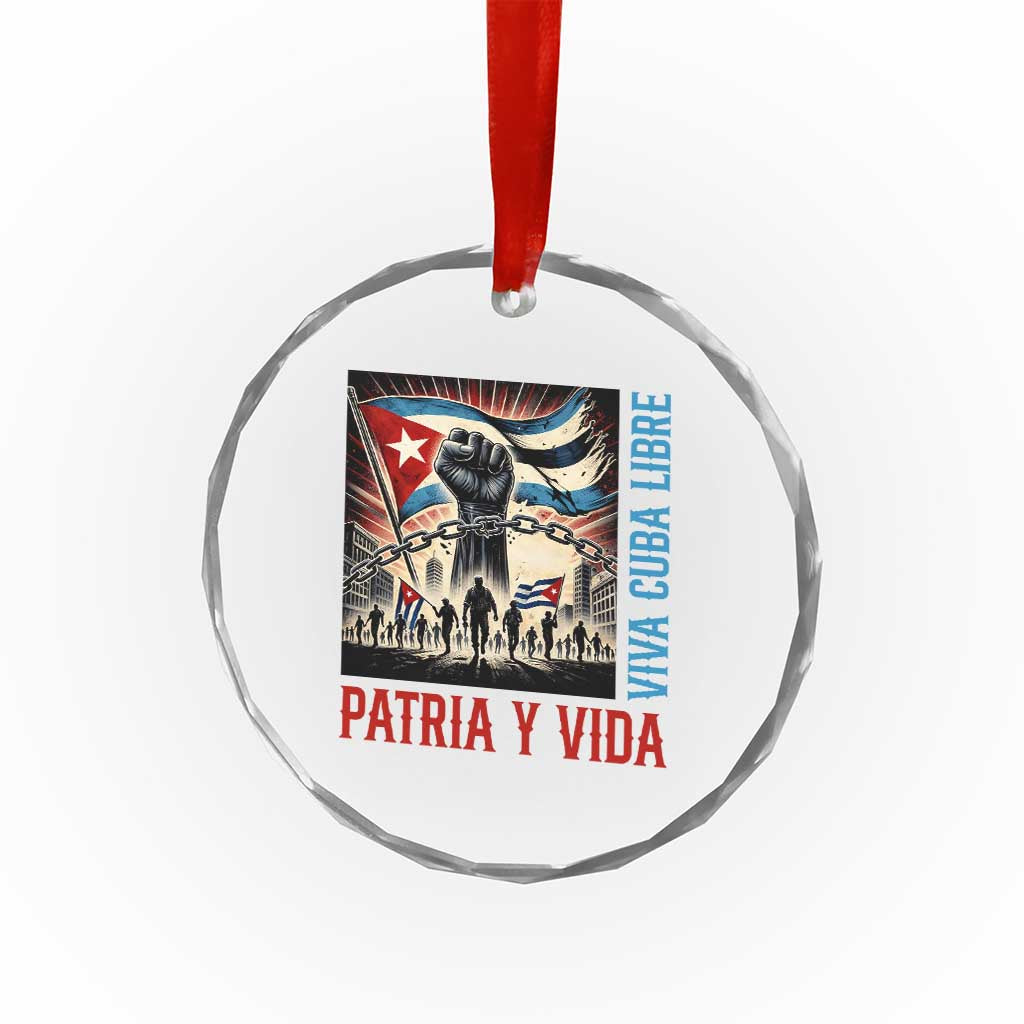 Cuban American Pride Crystal Glass Ornament Viva Cuba Libre Supporter TS12 Print Your Wear
