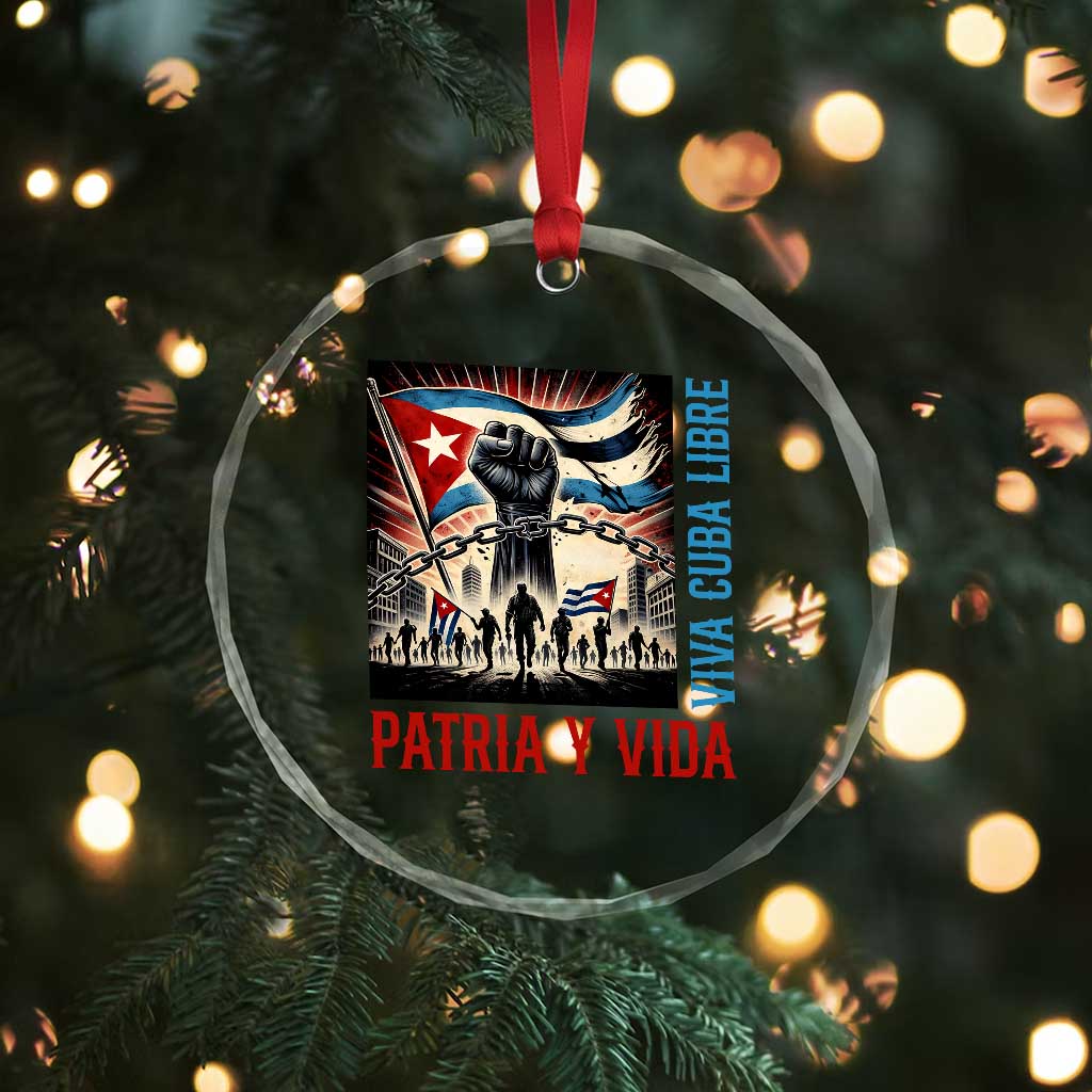Cuban American Pride Crystal Glass Ornament Viva Cuba Libre Supporter TS12 Print Your Wear