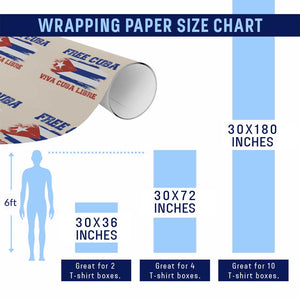 Cuban American Pride Wrapping Paper Roll Freedom For Cuba TS12 Print Your Wear