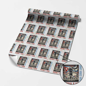 Cuban American Pride Wrapping Paper Roll Viva Cuba Libre Supporter TS12 Christmas Plaid Print Your Wear