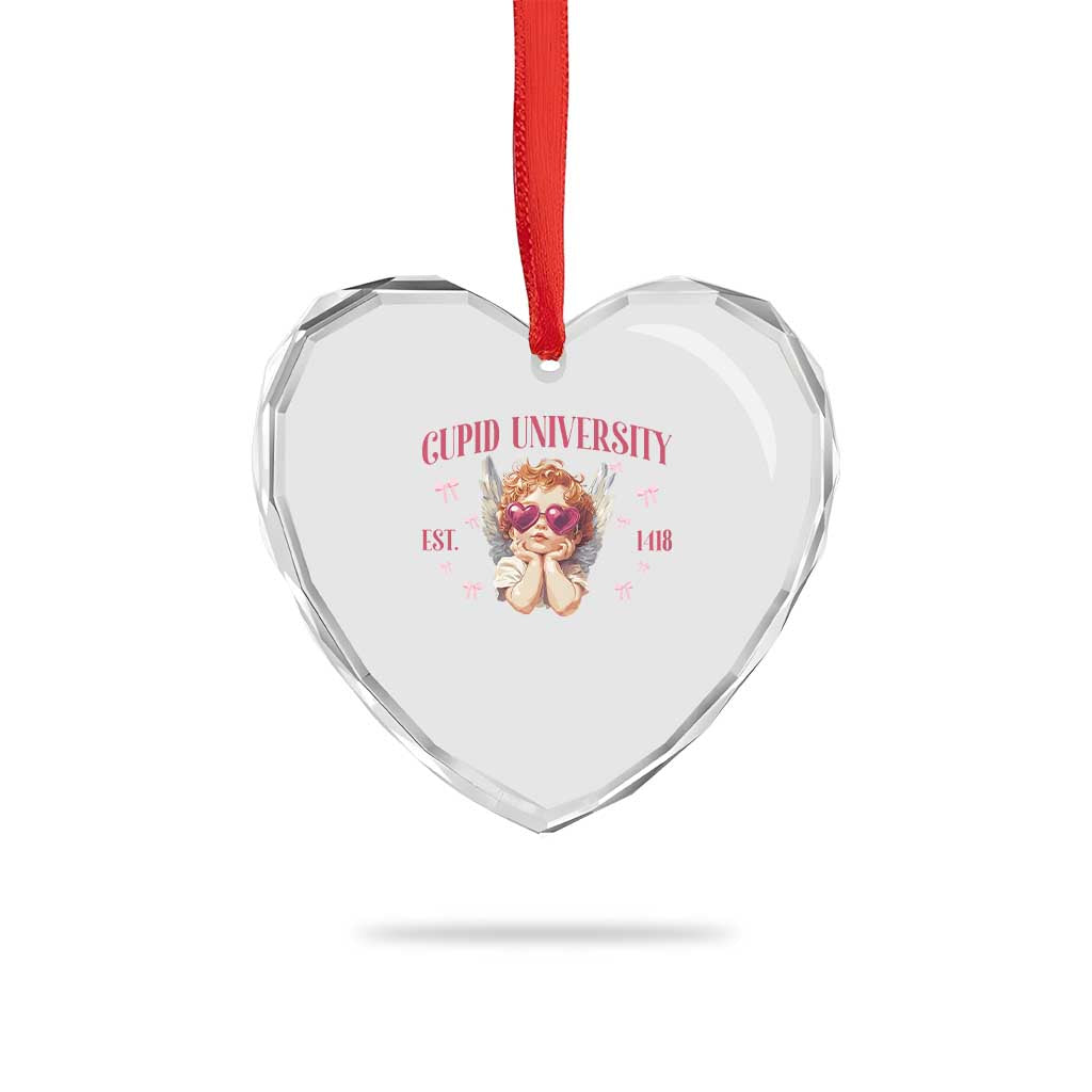 Cupid University Heart Crystal Glass Ornament Cute Valentines Day Funny College TS10 Print Your Wear