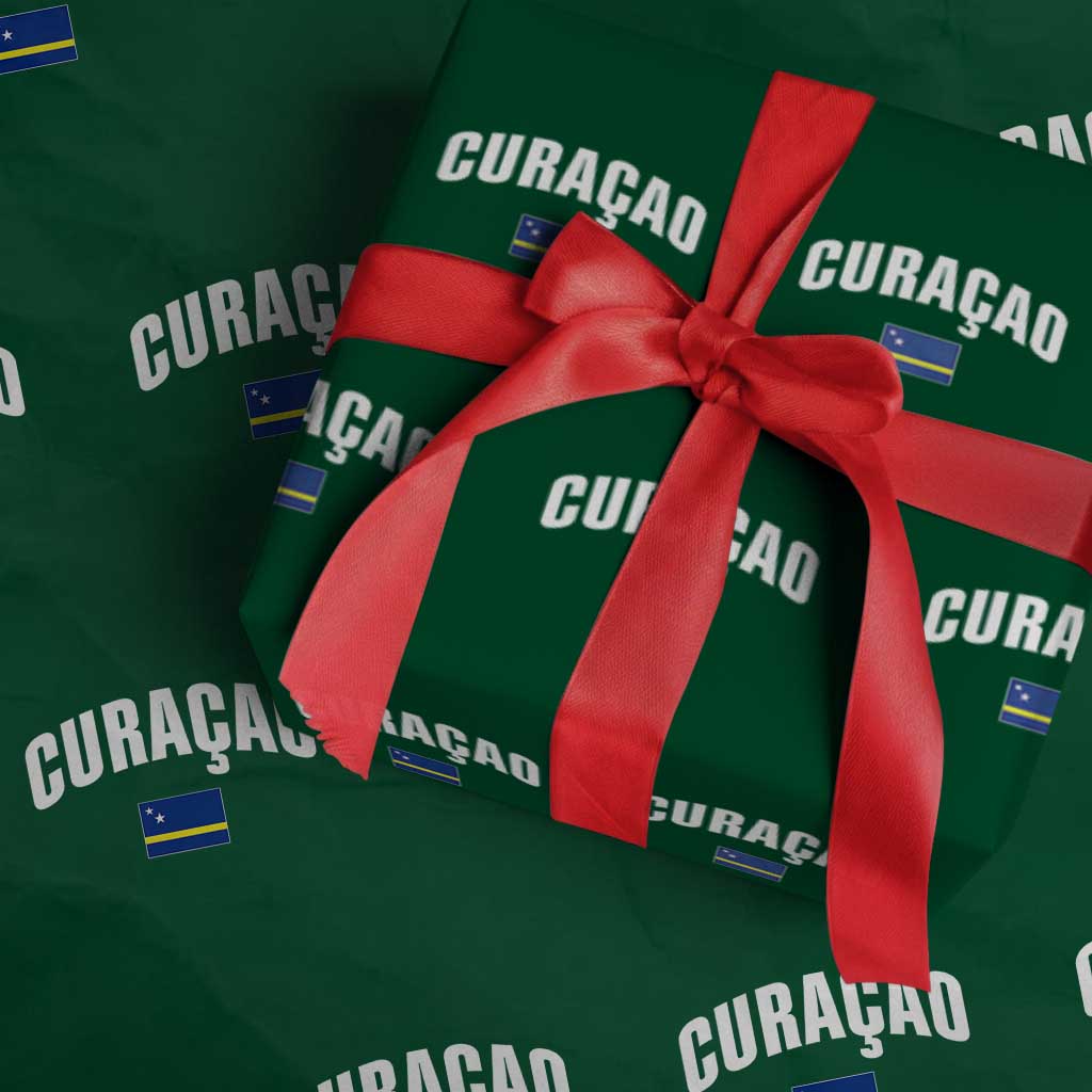 Curaçao National Flag Classic Heritage Wrapping Paper Roll Caribbean Pride Souvenir