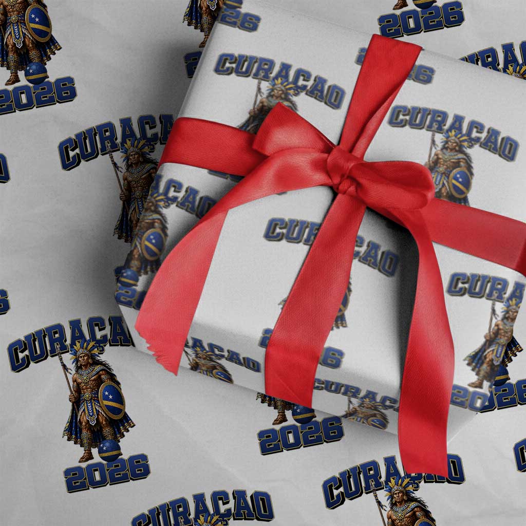 Curacao Warrior Football Fan Wrapping Paper Roll Proud Island Game Day Gift TS12 White Print Your Wear
