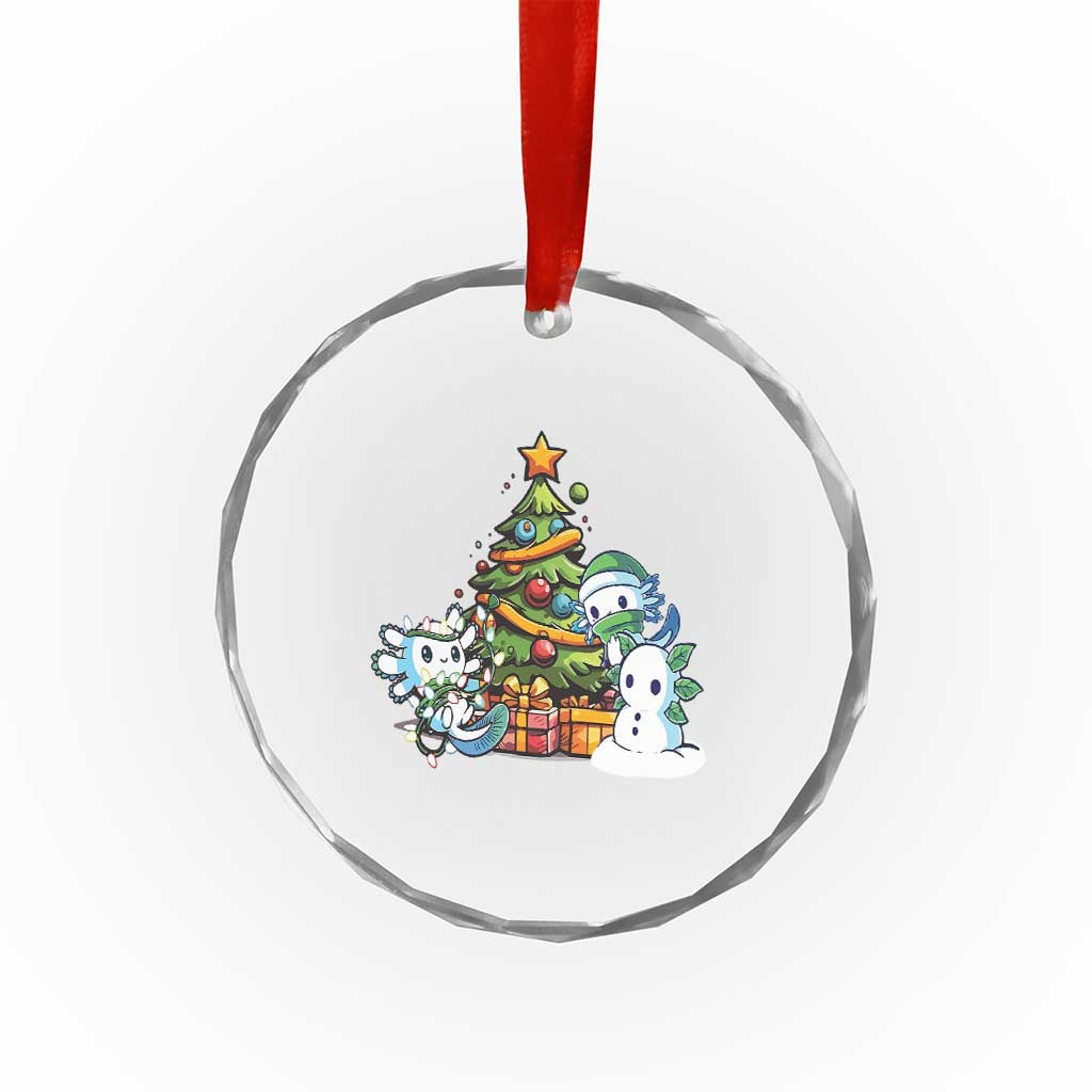Cute Axolotl Xmas Tree Crystal Glass Ornament TS09 Print Your Wear