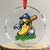 Cute Banana Graphics Crystal Glass Ornament Funny Sports Baseball Lover TS02 Transparent Glass 3'' Circle Print Your Wear