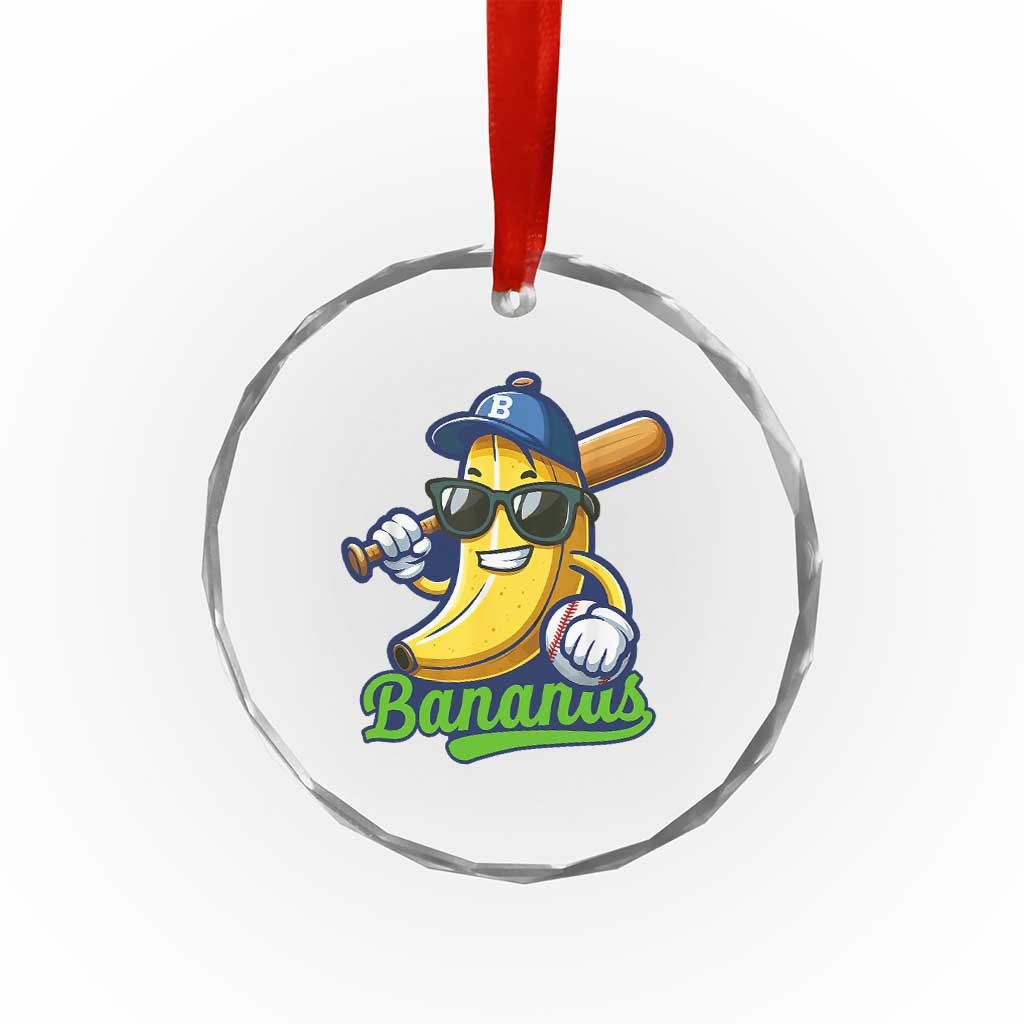 Cute Banana Graphics Crystal Glass Ornament Funny Sports Baseball Lover TS02 Print Your Wear