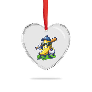 Cute Banana Graphics Heart Crystal Glass Ornament Funny Sports Baseball Lover TS02 Print Your Wear