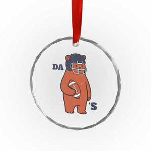 Cute Bear Holding Rugby Sport Fans Graphic Crystal Glass Ornament TS02 Print Your Wear
