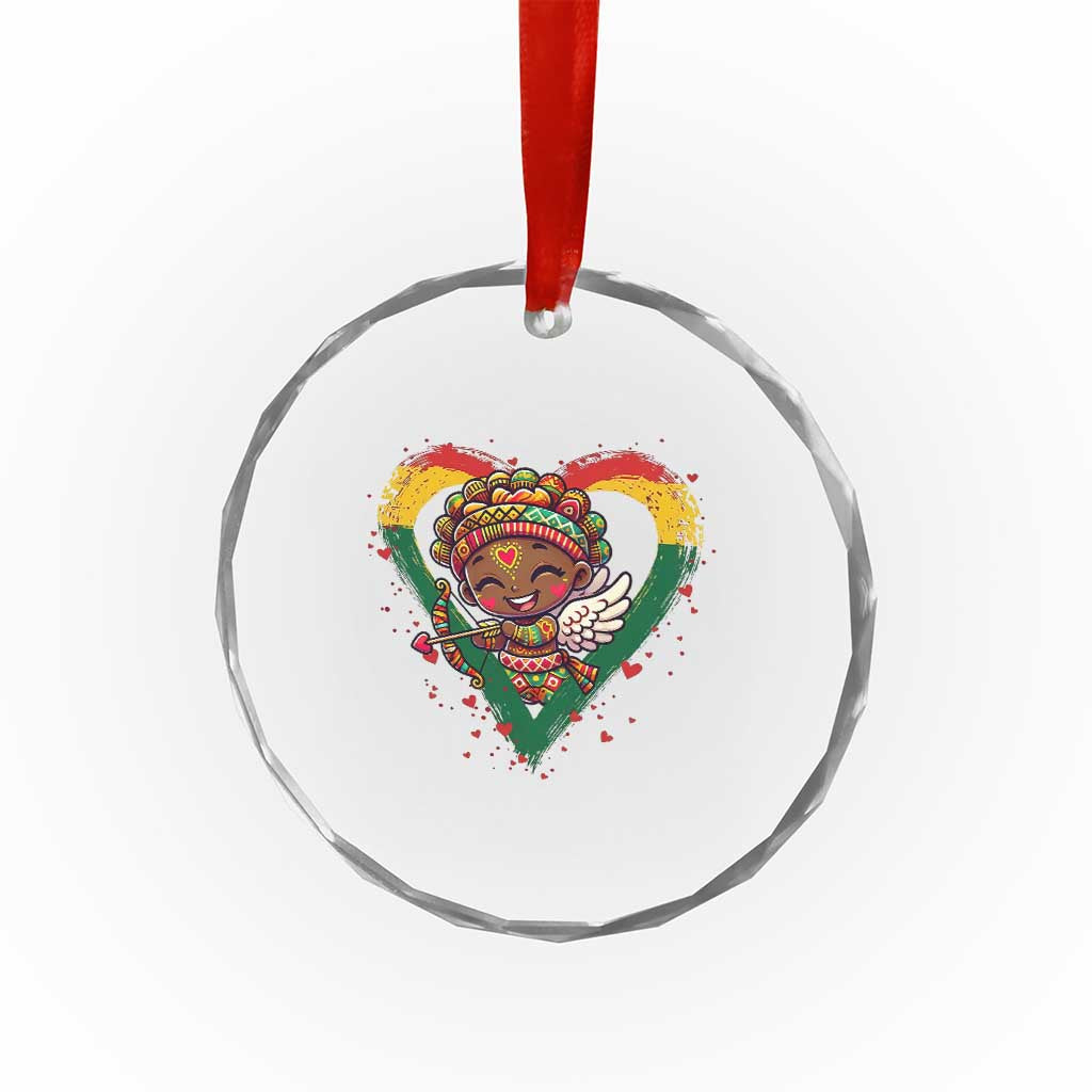 Cute Black Cupid Crystal Glass Ornament Melanin Pride Valentines Day Gift TS12 Print Your Wear