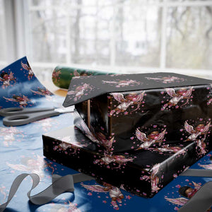 Cute Black Cupid Wrapping Paper Roll African American Valentines Day Gift TS12 Black Print Your Wear