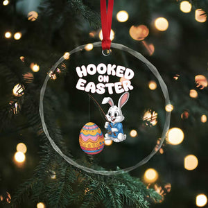 Cute Bunny Fishing Crystal Glass Ornament Hooked for Easter Eggs Funny Holiday TS02 Print Your Wear