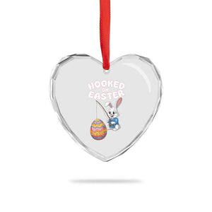 Cute Bunny Fishing Heart Crystal Glass Ornament Hooked for Easter Eggs Funny Holiday TS02 Print Your Wear