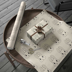 Cute Bunny Wrapping Paper Roll Kawaii Rabbit Happy Easter Day TS10 Beige Print Your Wear