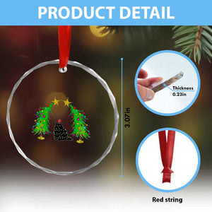 Cute Cat Crystal Glass Ornament Kitty Cat Lover Xmas Tree Lights TS10 Print Your Wear
