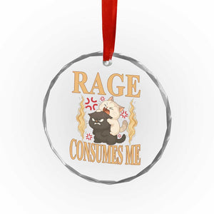 Cute Cat Crystal Glass Ornament Rage Is Consuming Me TS12 Print Your Wear