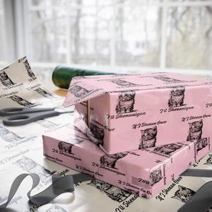 Cute Cat St Patricks Day Wrapping Paper Roll If I Shenan Once I'll Shenanigan TS02 Light Pink Print Your Wear