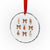 Cute Christmas Chicken With Xmas Coquette Bow Crystal Glass Ornament TS12 Transparent Glass 3'' Circle Print Your Wear