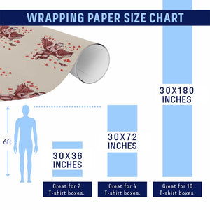 Cute Cupid Tennis Angel Wrapping Paper Roll Valentines Day Gift TS12 Print Your Wear