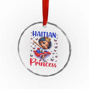 Cute Dabbing Haitian Princess Kids Graphic Crystal Glass Ornament Haiti Heritage Pride TS02 Print Your Wear