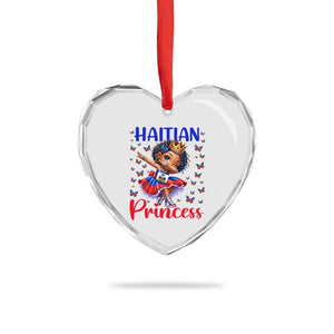 Cute Dabbing Haitian Princess Kids Graphic Heart Crystal Glass Ornament Haiti Heritage Pride TS02 Print Your Wear