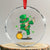 Cute Dabbing Leprechaun Crystal Glass Ornament Funny St Patricks Day - Print Your Wear