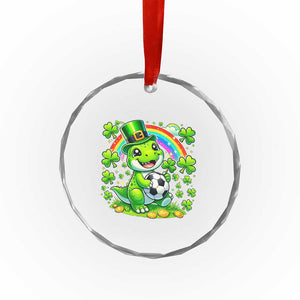 Cute Dinosaur Soccer Player Crystal Glass Ornament St Patricks Day Dino Lover TS12 Print Your Wear